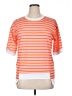 Unbranded Stripes Orange Short Sleeve Top Size XL (estimated) - photo 1