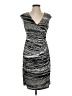 Evan Picone Graphic Silver Cocktail Dress Size 4 - photo 1