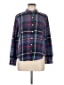 Old Navy 100% Cotton Plaid Blue Long Sleeve Button-Down Shirt Size M - photo 1