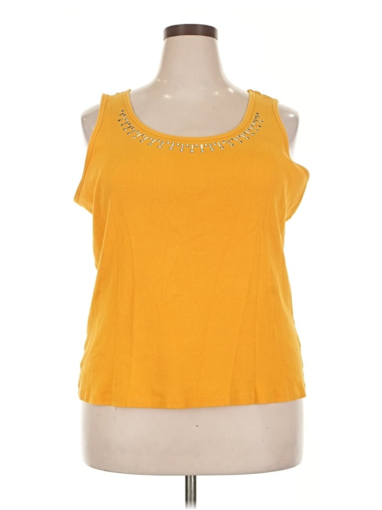 Pre-owned St. John's Bay Sleeveless T-shirt In Yellow