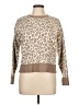 DKNY Animal Print Brown Pullover Sweater Size L - photo 1