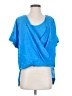 Bebe 100% Polyester Blue Short Sleeve Blouse Size S - photo 1