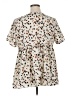 Emery Rose 100% Polyester Ivory Short Sleeve Blouse Size 1X - photo 2
