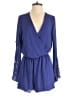 Charlotte Russe Solid Blue Romper Size S - photo 1
