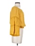 Aqua 100% Rayon Yellow 3/4 Sleeve Blouse Size S - photo 4