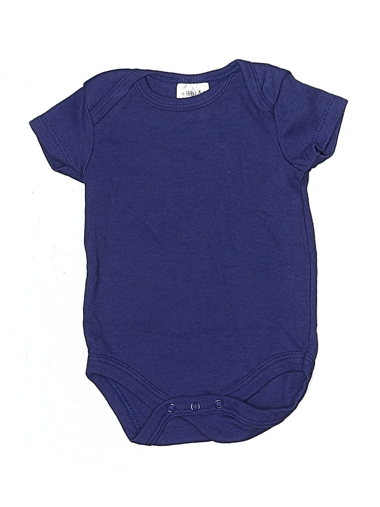 Pre-owned Assorted Brands Babies' Short Sleeve Onesie In Blue