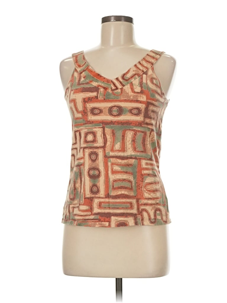 Pre-owned Faded Glory Tank Top Brown Strapless Neckline Tops