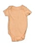 Le Top Solid Tan Short Sleeve Onesie Size 0-3 mo - photo 1