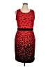 Studio One Animal Print Red Cocktail Dress Size 16 - photo 1
