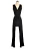 NY Collection Solid Black Jumpsuit Size XS (petite) - photo 1