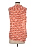 Banana Republic 100% Polyester Orange Sleeveless Blouse Size S - photo 2