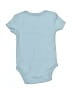 Le Top Solid Blue Short Sleeve Onesie Size 0-3 mo - photo 2