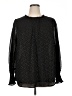 Unbranded 100% Polyester Black Gold Long Sleeve Blouse Size XL (estimated) - photo 1