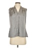 Calvin Klein 100% Polyester Silver Sleeveless Blouse Size S - photo 1