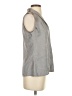 Calvin Klein 100% Polyester Silver Sleeveless Blouse Size S - photo 4