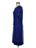 Ann Taylor Solid Blue Casual Dress Size S - photo 5