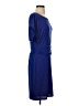 Ann Taylor Solid Blue Casual Dress Size S - photo 4