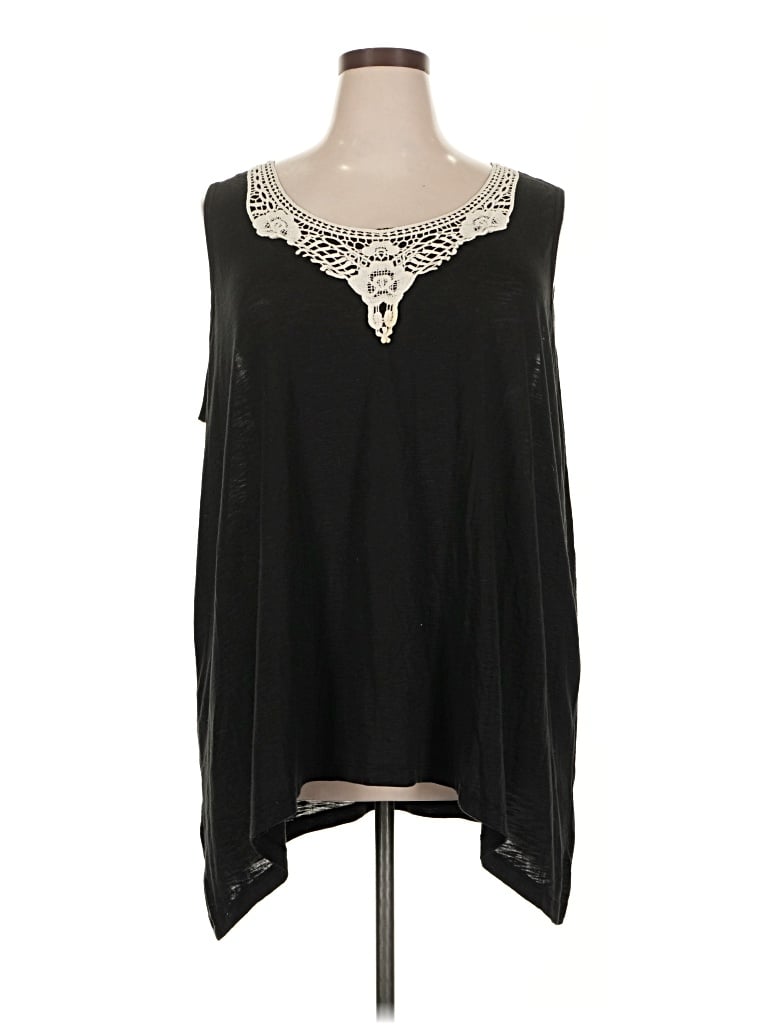 Pre-owned Faded Glory Sleeveless Blouse In Black