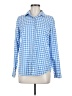 Vineyard Vines 100% Cotton Checkered-gingham Blue Long Sleeve Button-Down Shirt Size 6 - photo 1