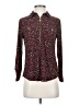 Anne Klein Polka Dots Burgundy Long Sleeve Blouse Size S - photo 1