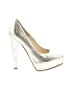 Brian Atwood Animal Print Ivory Gold Heels Size EU 38 1/2 - photo 1