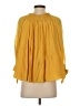 Unbranded 100% Silk Yellow 3/4 Sleeve Silk Top Size 2 - photo 2