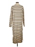 Unbranded Stripes Ivory Casual Dress Size M - photo 2
