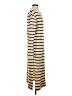 Unbranded Stripes Ivory Casual Dress Size M - photo 4