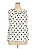 Unbranded 100% Polyester Polka Dots Ivory Sleeveless Blouse Size 3X - photo 1