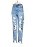 American Eagle Outfitters Graphic Blue Jeans Size 2 - photo 1