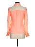 Candie's 100% Polyester Color Block Orange Long Sleeve Blouse Size M - photo 2