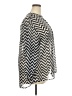 a.n.a. A New Approach 100% Polyester Chevron-herringbone Silver Long Sleeve Blouse Size 2X - photo 4
