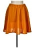 Shein 100% Polyester Solid Orange Casual Skirt Size L - photo 1