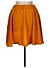 Shein 100% Polyester Solid Orange Casual Skirt Size L - photo 2