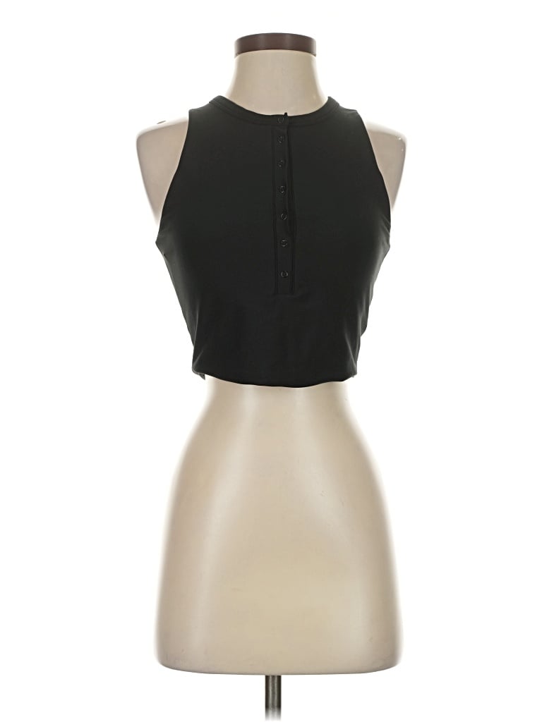 Pre-owned Ypb Tank Top Black Halter Neckline Tops