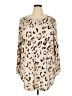 Pixie Lady Animal Print Tan Long Sleeve Blouse Size 2X - photo 1