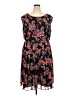 Halogen 100% Polyester Floral Black Casual Dress Size 20W - photo 1