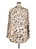 Pixie Lady Animal Print Tan Long Sleeve Blouse Size 2X - photo 2