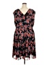 Halogen 100% Polyester Floral Black Casual Dress Size 20W - photo 2
