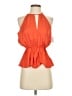 Old Navy 100% Polyester Orange Sleeveless Blouse Size XS - photo 1