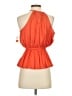 Old Navy 100% Polyester Orange Sleeveless Blouse Size XS - photo 2