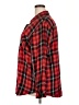 Sanctuary 100% Rayon Plaid Red Long Sleeve Button-Down Shirt Size 2X - photo 5