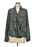 Everly 100% Polyester Animal Print Green Long Sleeve Blouse Size M - photo 1