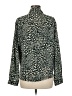 Everly 100% Polyester Animal Print Green Long Sleeve Blouse Size M - photo 2