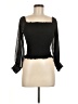 Windsor 100% Polyester Black 3/4 Sleeve Top Size M - photo 1