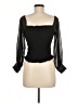 Windsor 100% Polyester Black 3/4 Sleeve Top Size M - photo 2