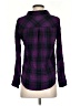 Rails 100% Rayon Plaid Purple Long Sleeve Blouse Size S - photo 2