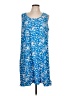 Draper James Print Blue Casual Dress Size Lg - XL - photo 1