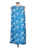 Draper James Print Blue Casual Dress Size Lg - XL - photo 2
