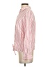 J.Crew 100% Linen Stripes Pink Long Sleeve Button-Down Shirt Size 0 - photo 5